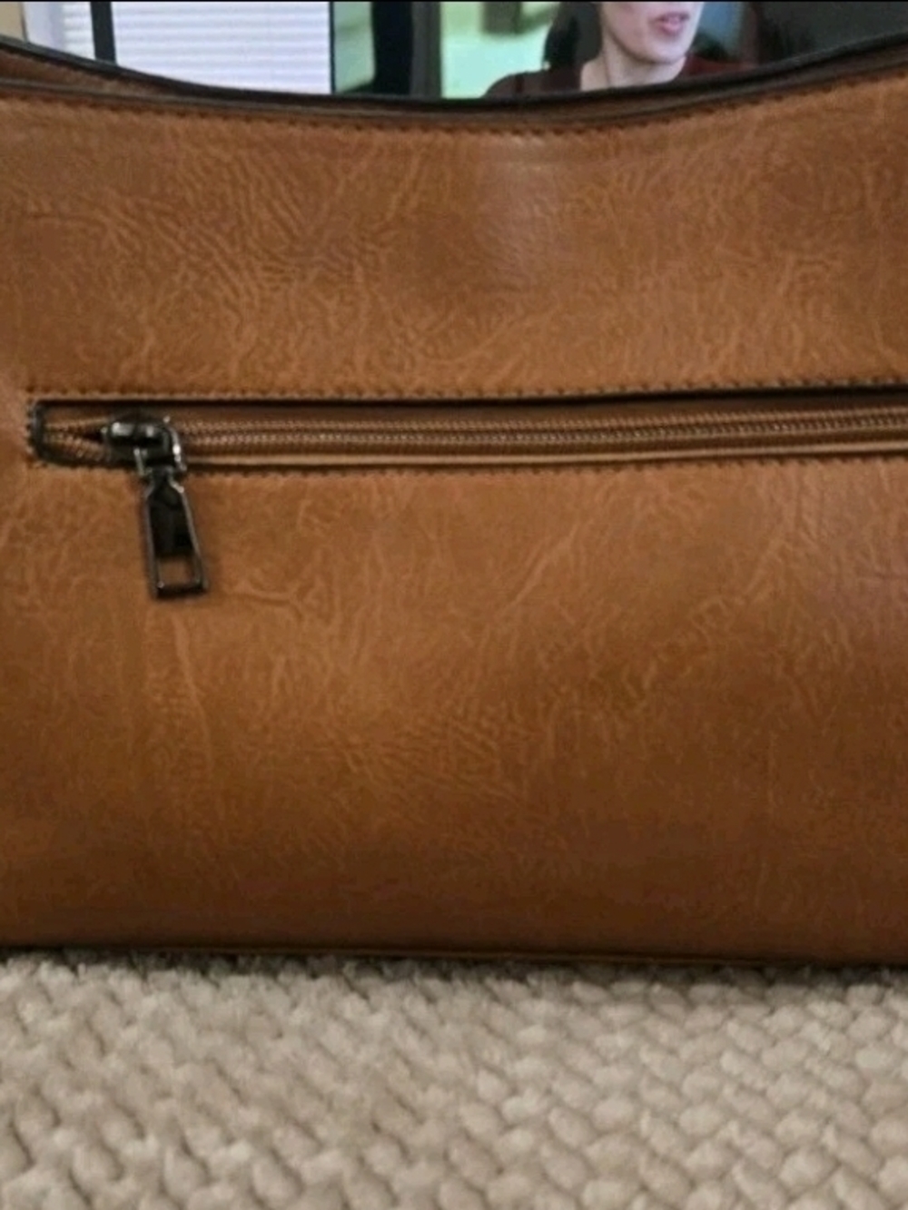 Sam & Hadley Cognac Hobo Bag Turquoise Studded Strap Western Boho - Picture 5 of 12